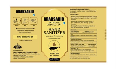 Arabsabio-100ml (Hand Sanitizer Label For Us (fda) Arabsabio   100ml)